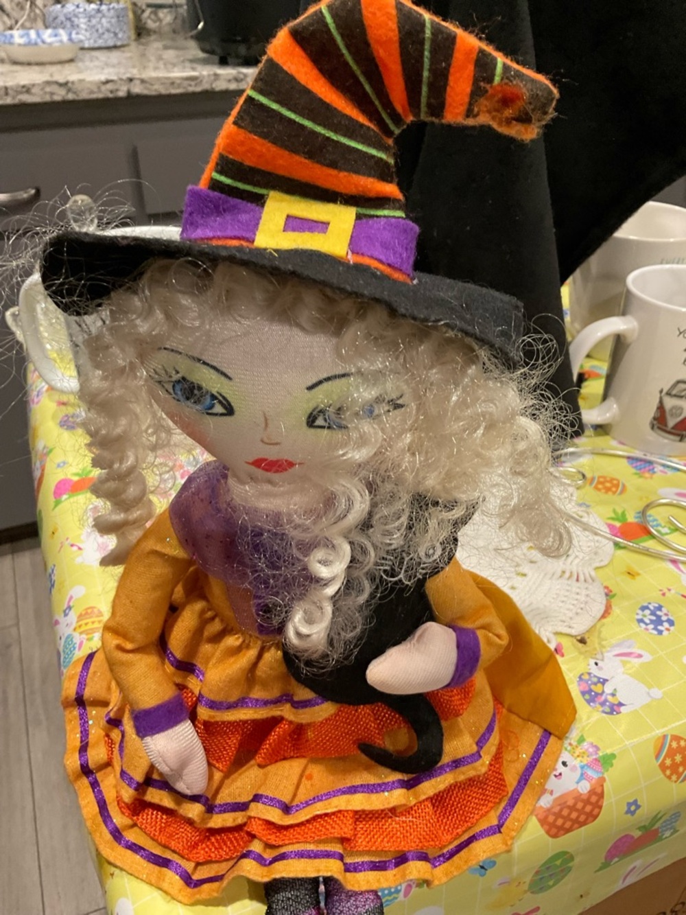 BP-Halloween Witch Doll - Orange & Black Witch Costume